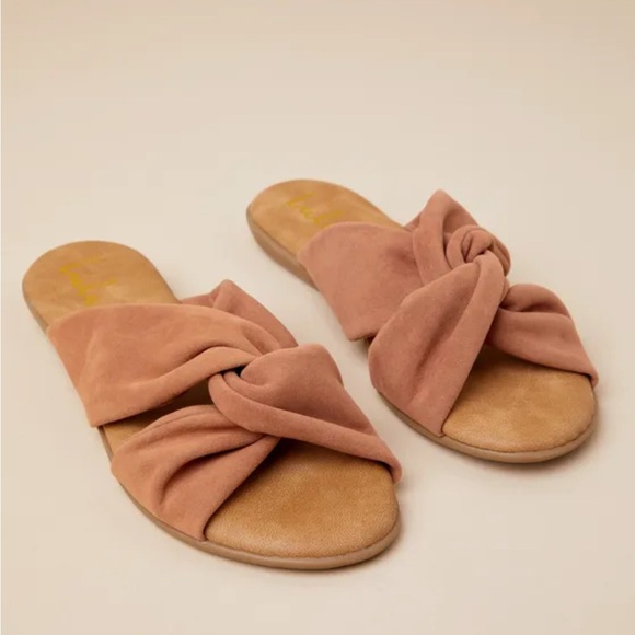 Lulu's Brown Knotted Slide Sandals - Picture 4 of 4